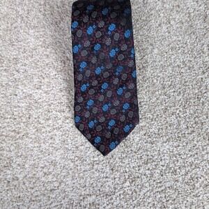 Renato‎ Paglia Roma Floral Silk Necktie Holliday Brown England